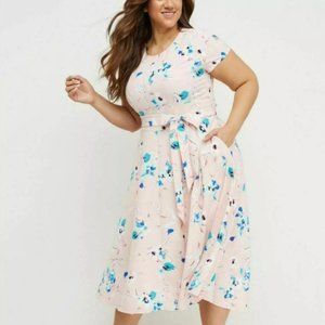 Floral Lane Bryant Lena Pink Dress 26